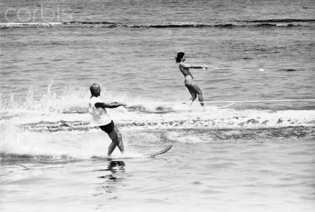 The nation knew it had a new sort of First Lady when it saw Jackie Kennedy water-skiing with astronaut John Glenn in Nantucket Sound, July of 1962.