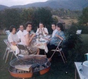 Friends gather for summer picnic, 1964.