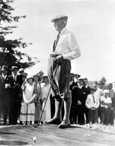 Harding playing what proved to be his last game of golf, in Vancouver.