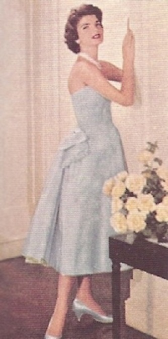 In one of the few magazine spreads she agreed to pose for, Jackie Kennedy struck a look that as the quintessential Fifties Housewife.