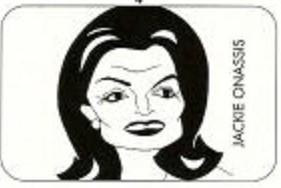 A rather leering visage of Mrs. Onassis was used as the recurring image on another deck of playing cards.