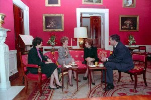 Lost in translation? Despite their differences, the US and USSR First Ladies encouraged the friendship of their husbands.
