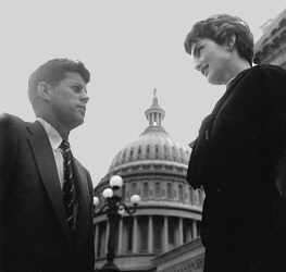 The Kennedys at the Capitol: a standard pose in the 40s, 50s and 60s, as congressional spouses began assuming a higher profile among constituents.