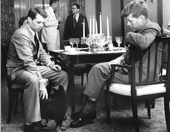 After dinner, the Kennedys often liked to play games like charades; at larger events, Jackie Onassis laughingly recalled how the men and the women still separated from each other.