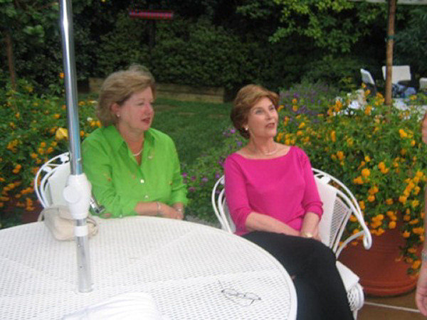 Although she hosted a 2006 White House pool party, Laura Bush remained dry.