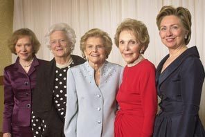 Rosalyn Carter, Barbara Bush, Betty Ford, Nancy Reagan and Hillary Clinton gathered for the Betty Ford Center's anniversary.