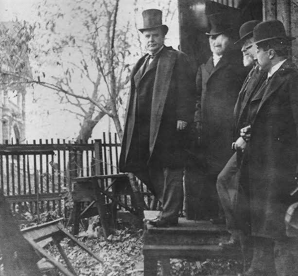 McKinley at his local, Canton Ohio polling place, in 1900.