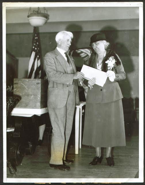 Lou Hoover voting in Palo Alto, California in 1932, in the election that denied her husband a second term as president.